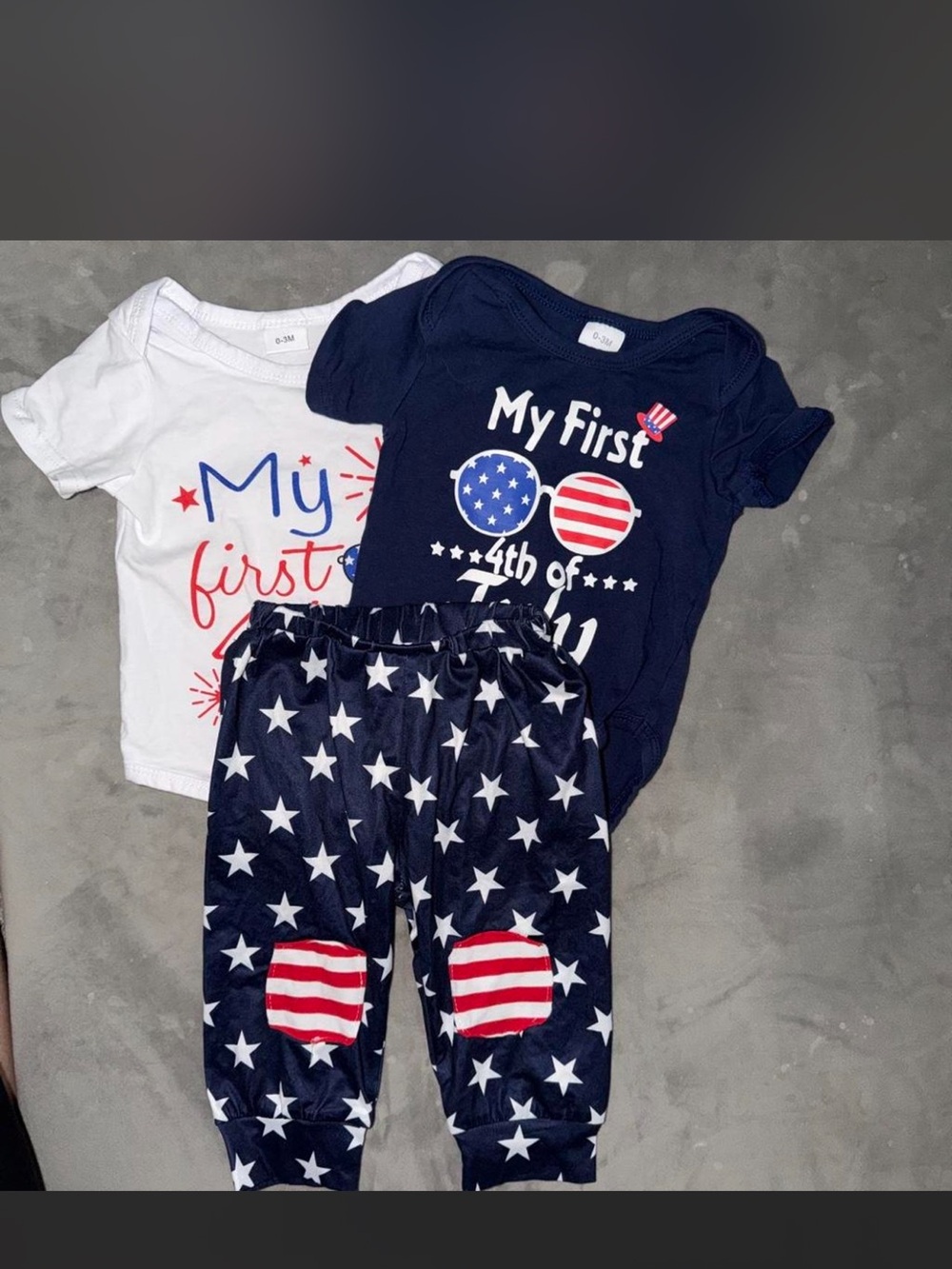 Toddler Patriotic Navy & White 'My First 4th' Pajama Set
